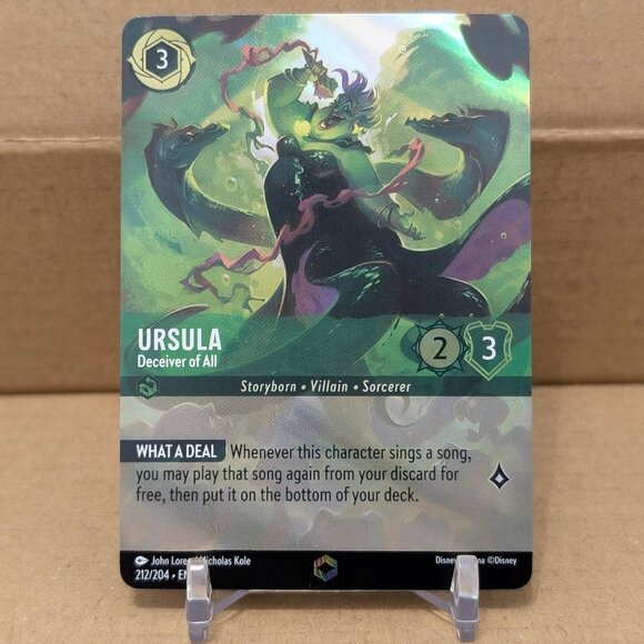 Disney Lorcana Ursula - Deceiver of All Enchanted Foil 212/204 LP